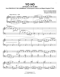 Yo Ho (A Pirate's Life For Me) [Ragtime version] von George Bruns (Download) 