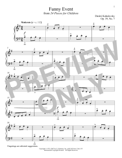 Funny Event, Op. 39, No. 7 von Dmitri Kabalevsky (Download) 