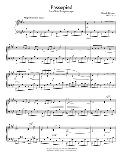 Passepied (Bergamasque) von Claude Debussy (Download) 