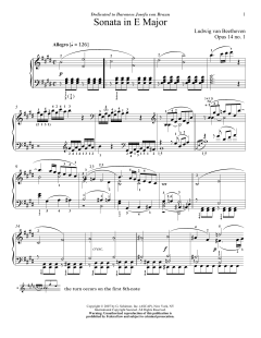 Piano Sonata No. 9, Op. 14, No. 1 von Ludwig van Beethoven (Download) 