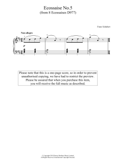 Ecossaise No. 5 von Franz Schubert (Download) 
