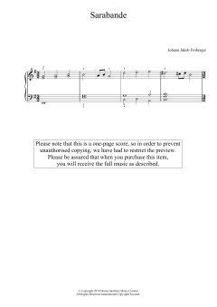Sarabande von Johann Jakob Froberger (Download) 
