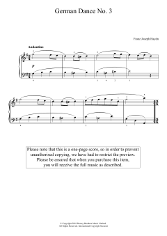 German Dance No. 3 von Franz Joseph Haydn (Download) 