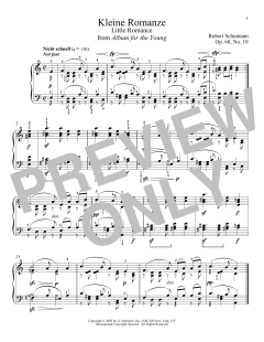 Little Romance, Op. 68, No. 19 von Robert Schumann (Download) 