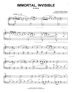 Immortal, Invisible von Traditional Welsh Melody (Download) 