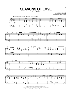 Seasons Of Love von Jonathan Larson (Download) 