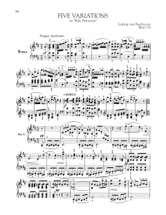 5 Variations On Rule Britannia, WoO 79 (Download) 