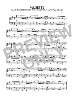 Musette In D Major, BWV Appendix 126 von Notebook for Anna Magdalena Bach (Download) 