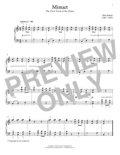The First Term At The Piano, Minuet von Béla Bartók (Download) 