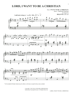 Lord, I Want To Be A Christian von Traditional Spiritual (Download) 