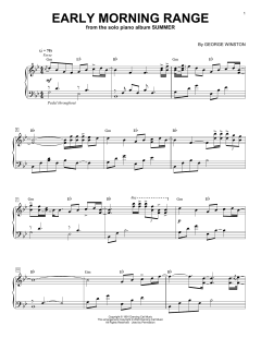 Early Morning Range von George Winston (Download) 