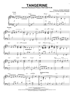 Tangerine [Jazz version] von Johnny Mercer (Download) 