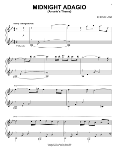 Midnight Adagio (Amarie's Theme) von David Lanz (Download) 