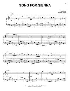 Song For Sienna von Brian Crain (Download) 