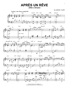 Apres Un Reve [Jazz version] von Gabriel Fauré (Download) 