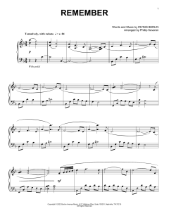Remember von Irving Berlin (Download) 