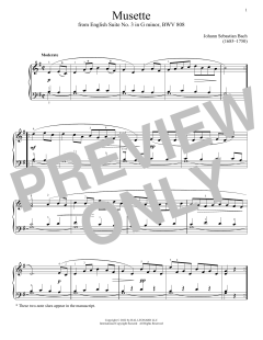 Musette In G Major, BWV 808 (Download) 