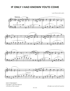 If Only I Had Known You'd Come von Luis Ponce de León (Download) 