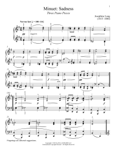 Minuet: Sadness von Josephine Lang (Download) 
