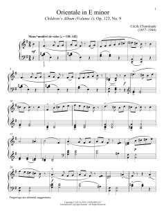 Orientale von Cécile Chaminade (Download) 