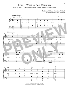 Lord, I Want To Be A Christian von African-American Spiritual (Download) 