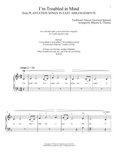 I'm Troubled In Mind von African-American Spiritual (Download) 