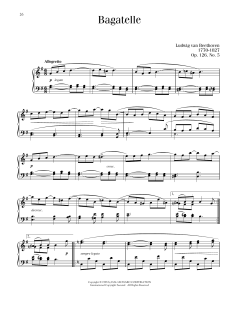 Bagatelle In G Major, Op. 126, No. 5 von Ludwig van Beethoven (Download) 