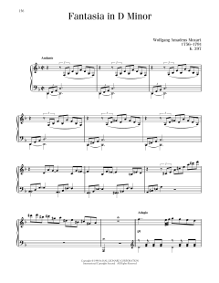 Fantasia In D Minor, K. 397 von Wolfgang Amadeus Mozart (Download) 