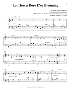 Lo, How A Rose E'er Blooming von Theodore Baker (Download) 