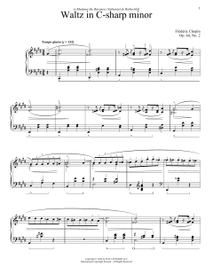Waltz In C-Sharp Minor, Op. 64, No. 2 von Frédéric Chopin (Download) 
