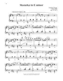 Mazurka, Op. 17, No. 2 von Frédéric Chopin (Download) 