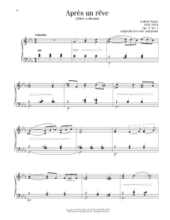 Apres Un Reve von Gabriel Fauré (Download) 