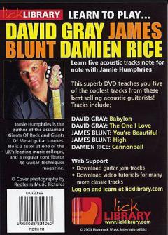 Learn To Play David Gray, James Blunt, Damien Rice von Jamie Humphries 