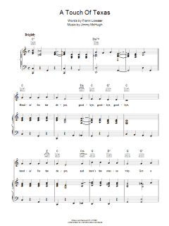 A Touch Of Texas von Frank Loesser (Download) 