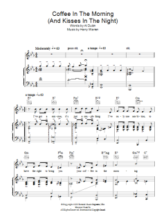 Coffee In The Morning (And Kisses In The Night) von Harry Warren (Download) 