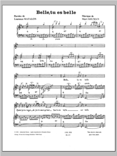 Belle, Tu Es Belle von Mort Shuman (Download) 