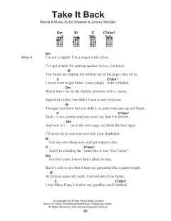 Take It Back von Ed Sheeran (Download) 
