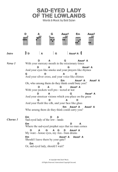Sad-Eyed Lady Of The Lowlands von Bob Dylan (Download) 