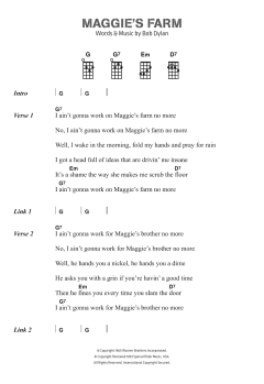 Maggie's Farm von Bob Dylan (Download) 
