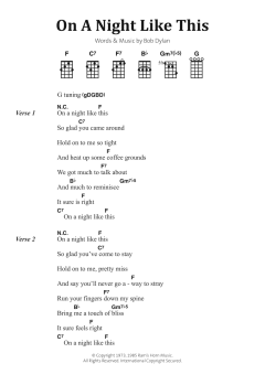 On A Night Like This von Bob Dylan (Download) 