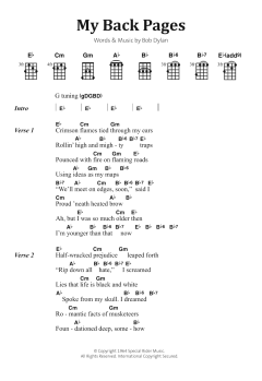 My Back Pages von Bob Dylan (Download) 