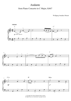 Andante from Piano Concerto in C Major von Wolfgang Amadeus Mozart (Download) 