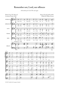 Remember Not, Lord, Our Offences von Henry Purcell (Download) 