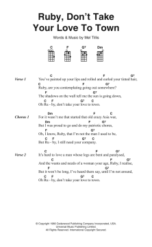 Ruby, Don't Take Your Love To Town von Kenny Rogers (Download) 