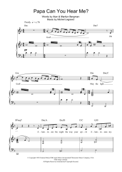 Papa Can You Hear Me? von Alan Bergman (Download) 
