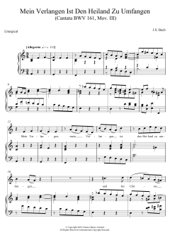 Mein Verlangen Ist Den Heiland Zu Umfangen von Johann Sebastian Bach (Download) 