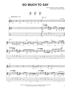 So Much To Say von Dave Matthews Band (Download) 