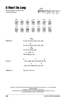 It Won't Be Long von The Beatles (Download) 