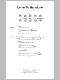 Letter To Hermione von David Bowie (Download) 
