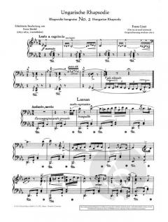 Ungarische Rhapsodie Nr. 2 cis-Moll von Franz Liszt 
